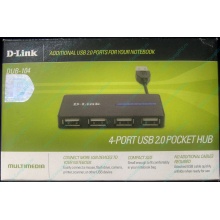 Карманный USB 2.0 концентратор D-Link DUB-104 в Павловском Посаде, USB хаб DLink DUB104 (Павловский Посад)