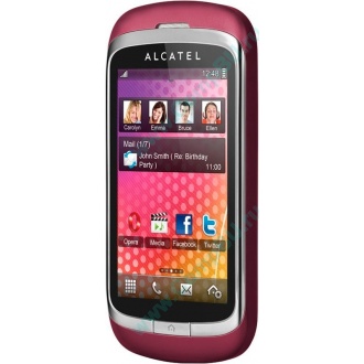 Красно-розовый телефон Alcatel One Touch 818 (Павловский Посад)